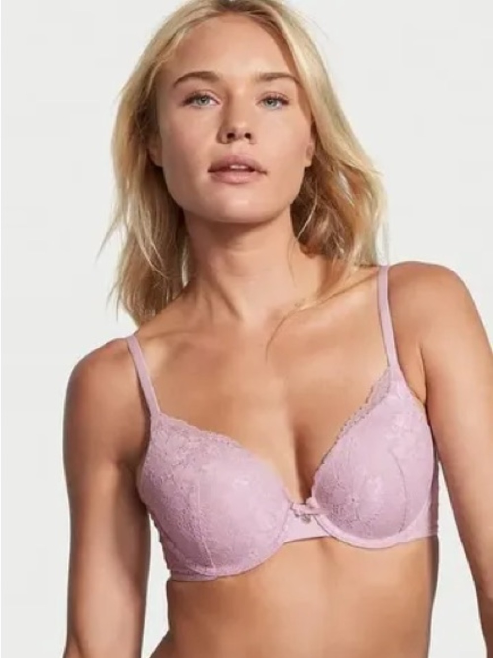 Victoria’s Secret Lace Underwire Push-Up Bra in Light Lilac 34C